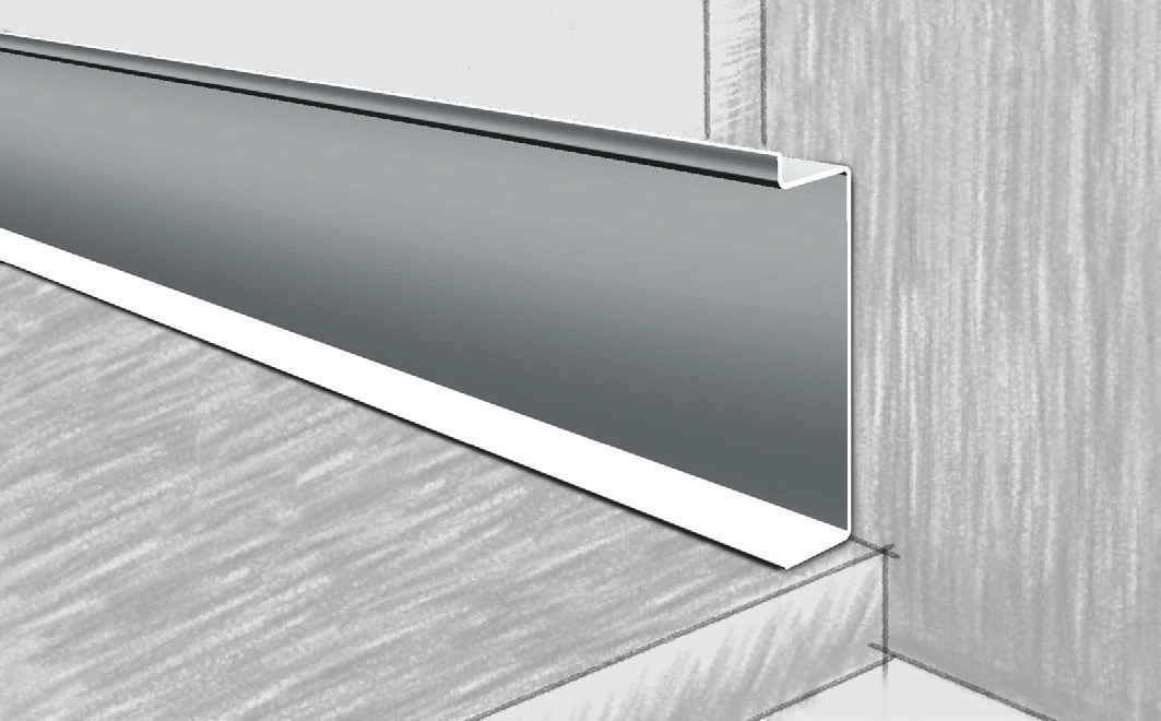 Плинтус из нержавеющей стали НП6