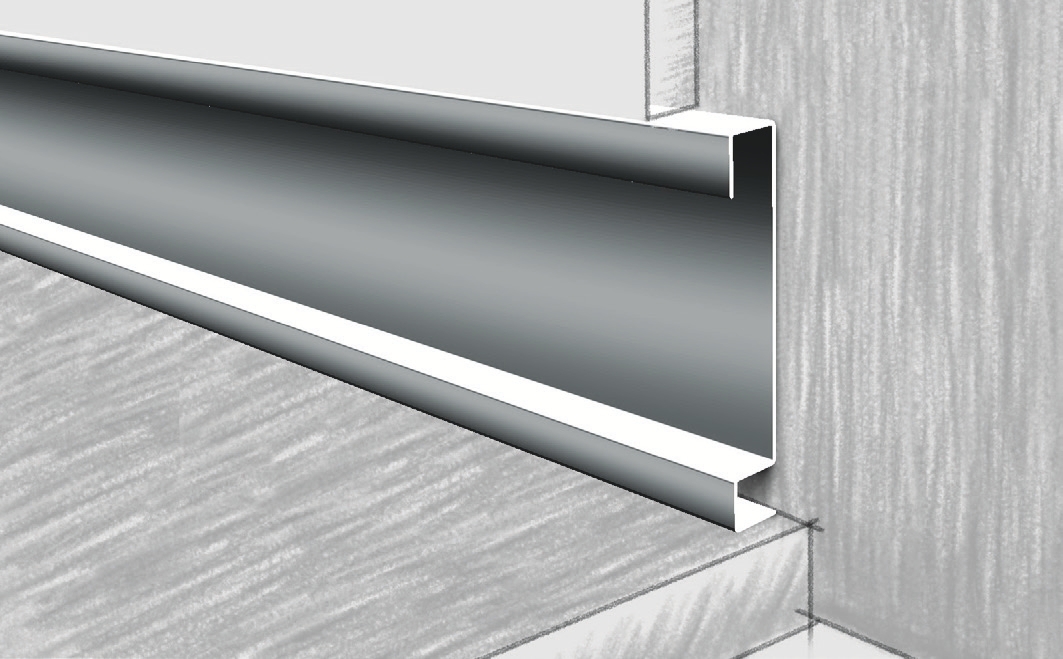 Плинтус из нержавеющей стали НП8