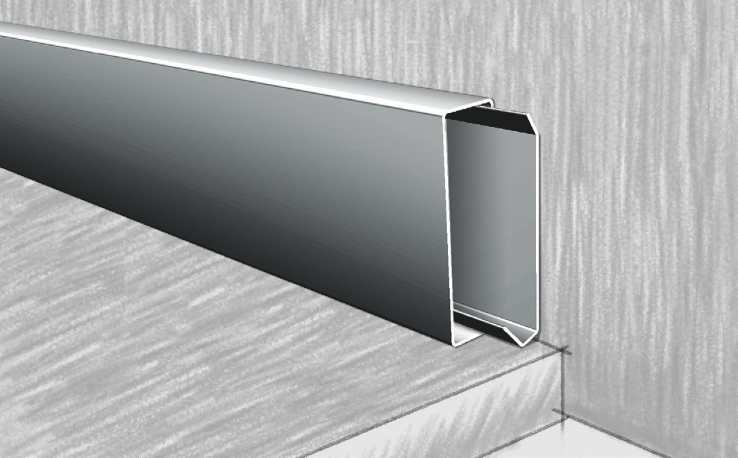 Плинтус из нержавеющей стали НП2